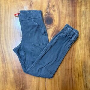 SPANX Women's Pants S Twill Joggers 20319R Gray Cotton Stretch Pull on RR2